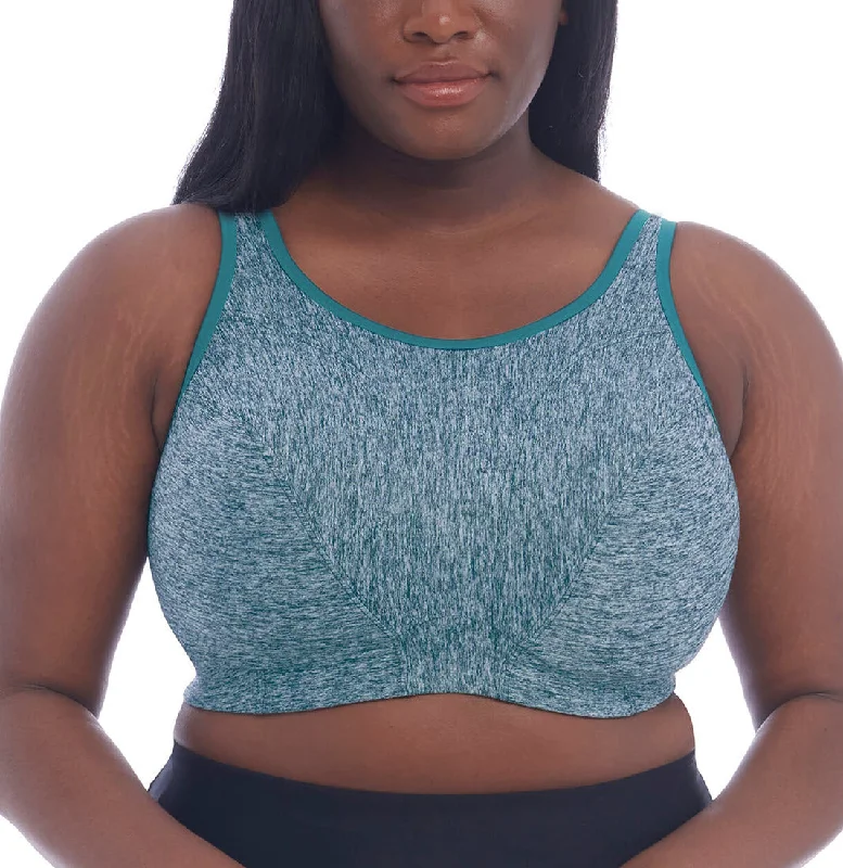 Goddess Soft Cup Teal Heather Sports Bra 6913