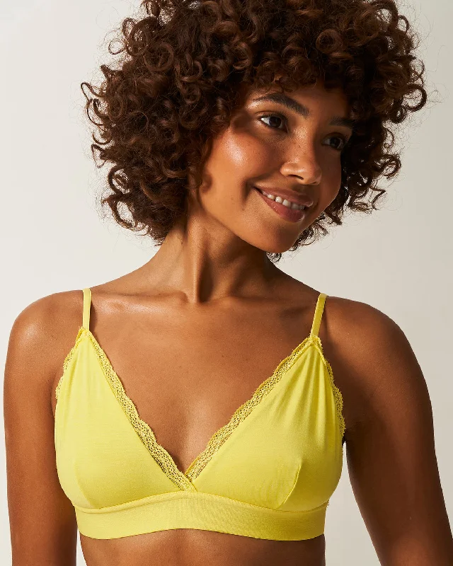 Lace Bralette - Illuminating Yellow