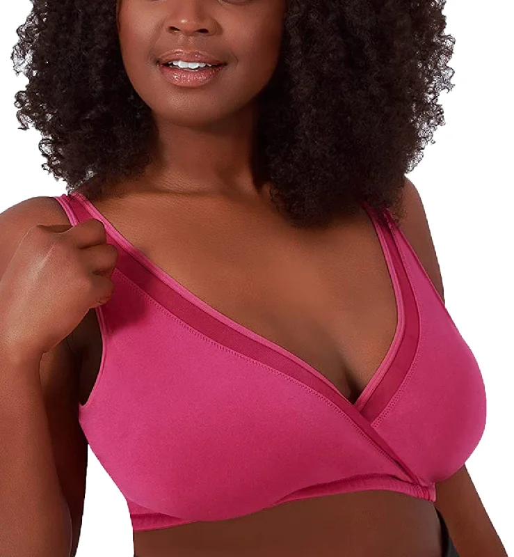 Leading Lady Charlene Seamless Comfort Cross-over Bralette (5511) - Magenta Haze