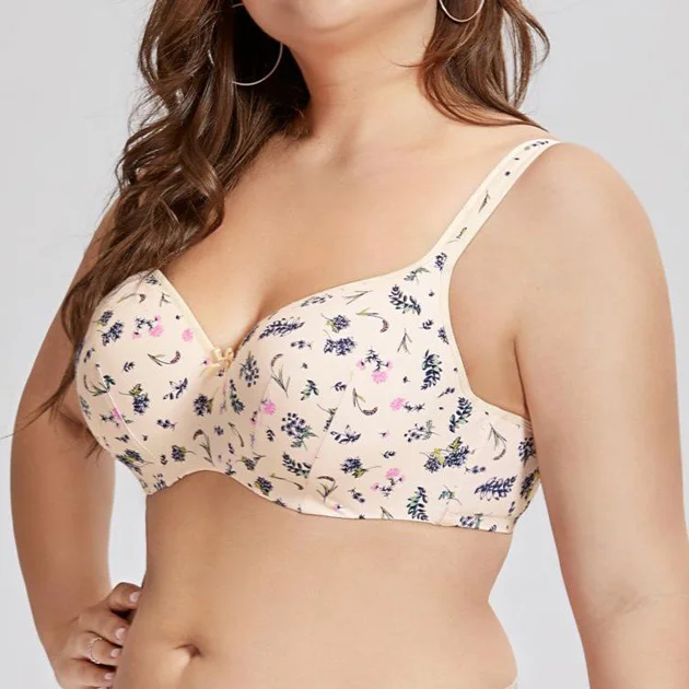 Lightly Lined Floral Contour Balconette