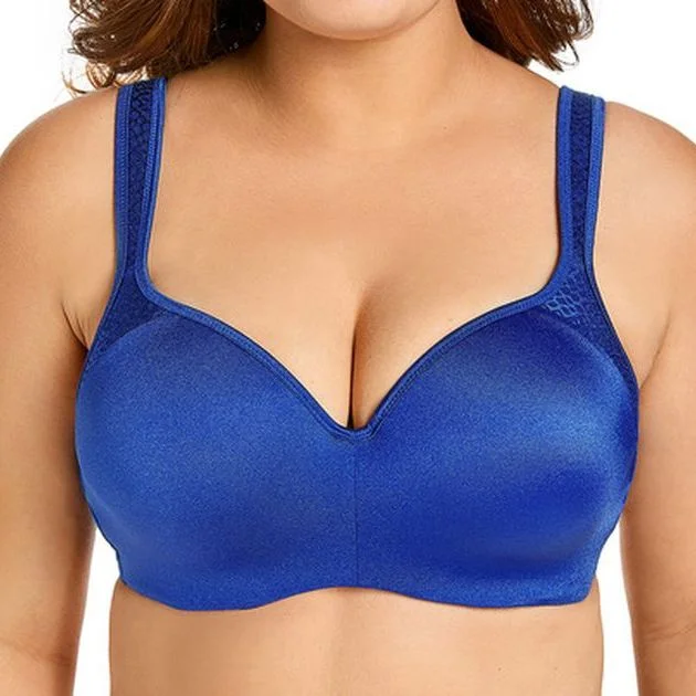 Lightly Padded Seamless DarkBlue Balconette Bra