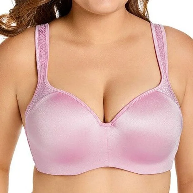 Lightly Padded Seamless Pink Balconette Bra