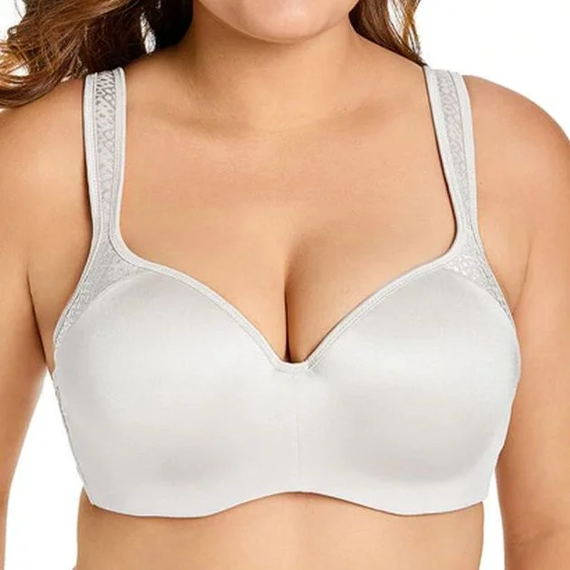 Lightly Padded Seamless White Balconette Bra