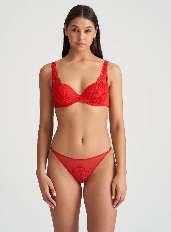 Marie Jo: Danae Padded Plunge Bra Red