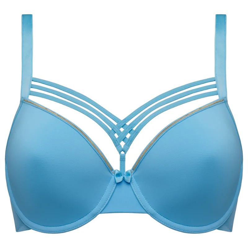 Marlies Dekkers Dame de Paris Plunge Bra Baltic Sea & Gold