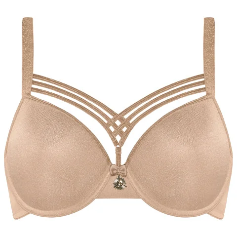 Marlies Dekkers Dame de Paris Plunge Bra Sand And Gold