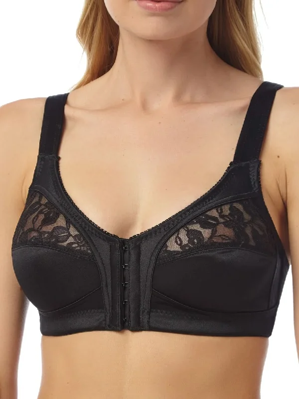 Front Fastening Bra - Black