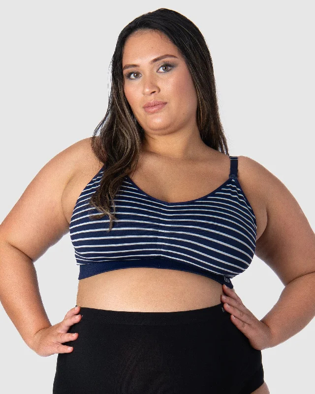 MY NECESSITY NAVY STRIPE MULTIFIT BUSTY - WIREFREE