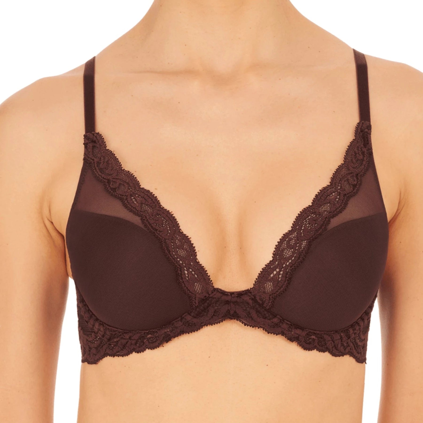 Feathers Contour Plunge Bra 730023 - Cocoa