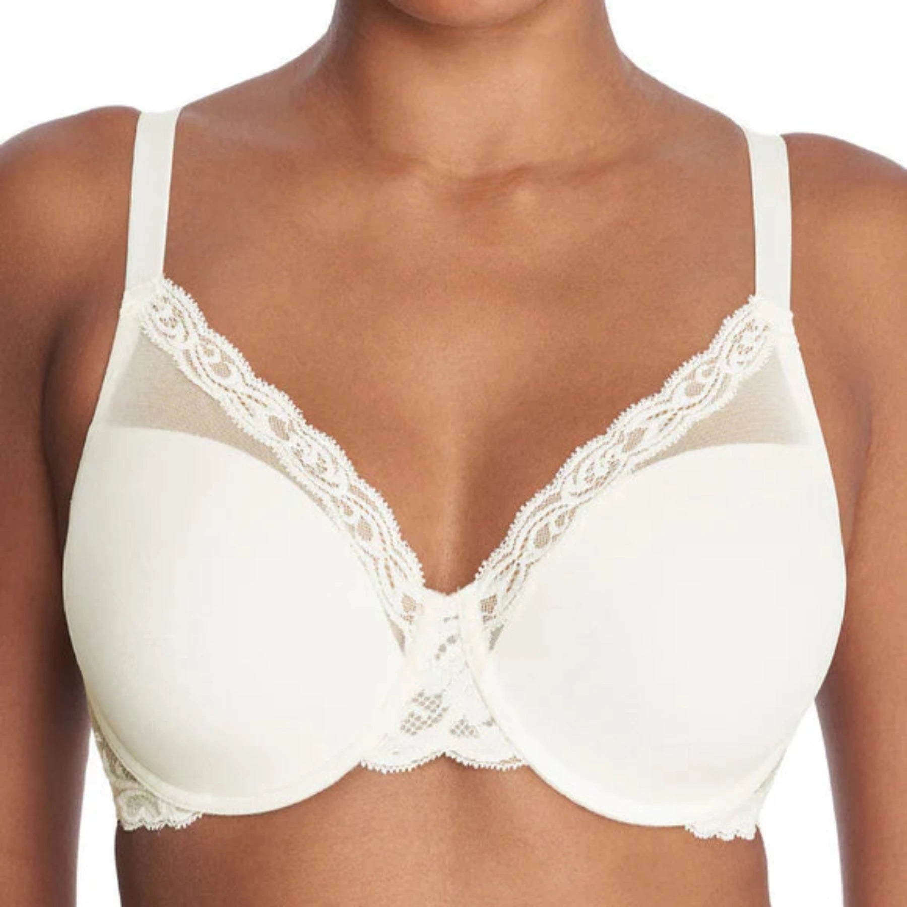 Feathers Full Figure Contour Underwire Bra 741299 - Ivory