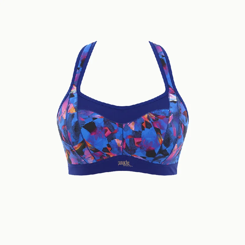 Neon Rave Wired Racer Back Sports Bra