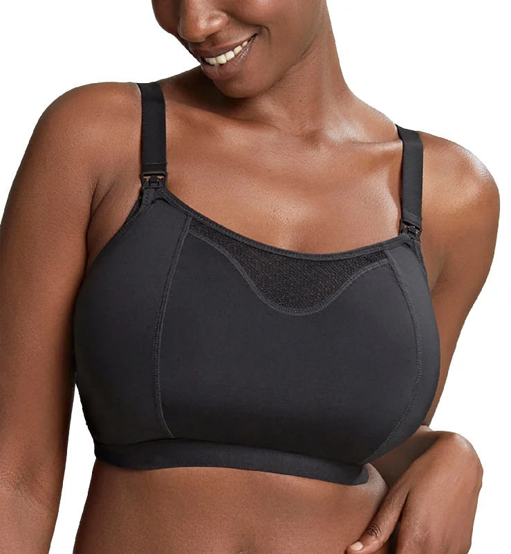 Panache Katherine Non-Wire Molded Crop Nursing Bra (10391) - Black