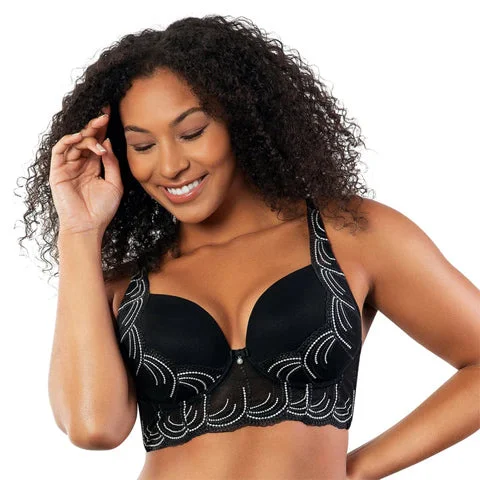 Parfait Pearl Longline Plunge Bra Black