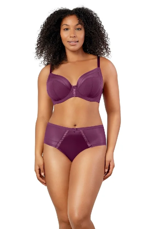 Shea Plunge Unlined Bra Blackberry- P6062