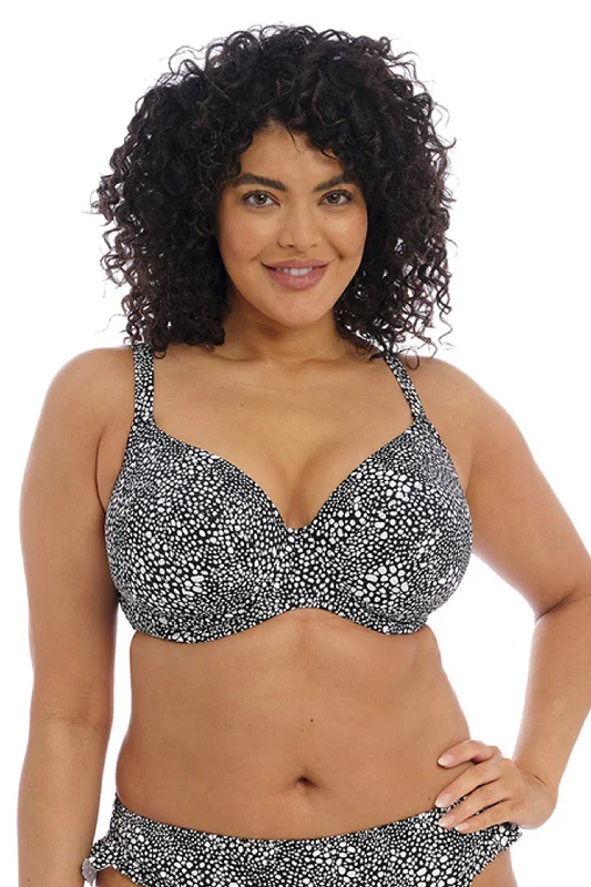 Pebble Cove Plunge Bikini Top Black