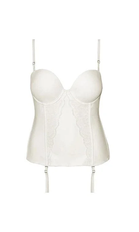 Pleasure State Myfit Strapless Basque Corset Ivory