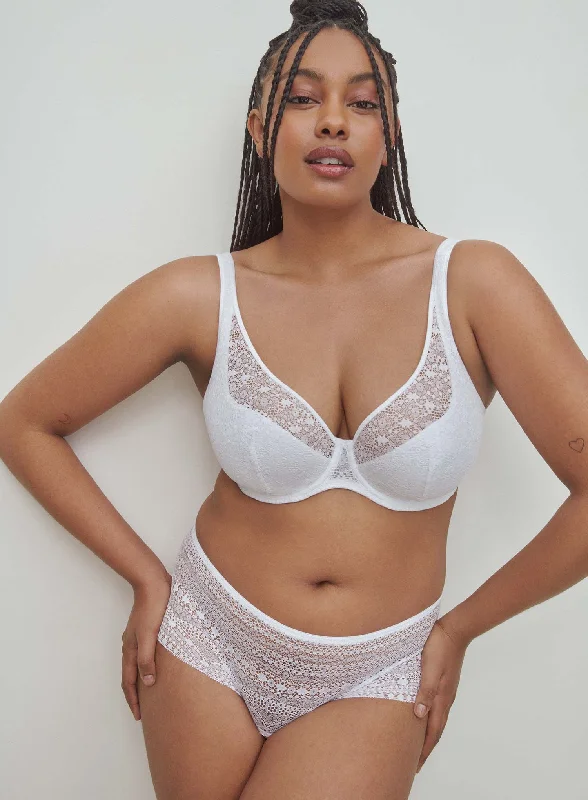 PrimaDonna Twist: Epirus Half Padded Plunge Underwired Bra White