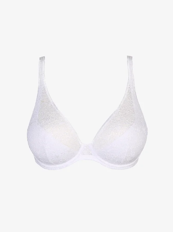 Epirus Plunge Bra - White