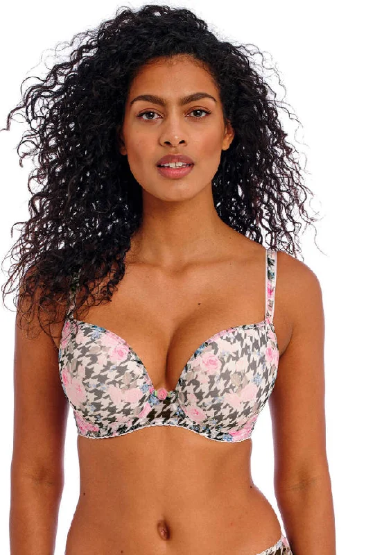 Rose Blossom UW Moulded Plunge Bra (Multi Colour)