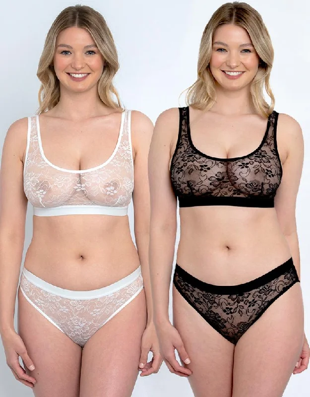 Rougette By Tutti Rouge Bralette 2 Pack Black/White