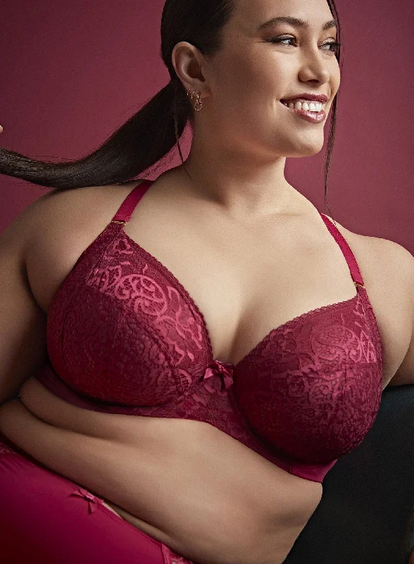 Sculptresse: Estel Underwired Plunge Bra Berry