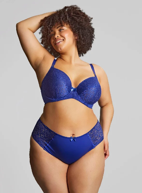 Sculptresse: Estel Underwired Plunge Bra Royal Blue