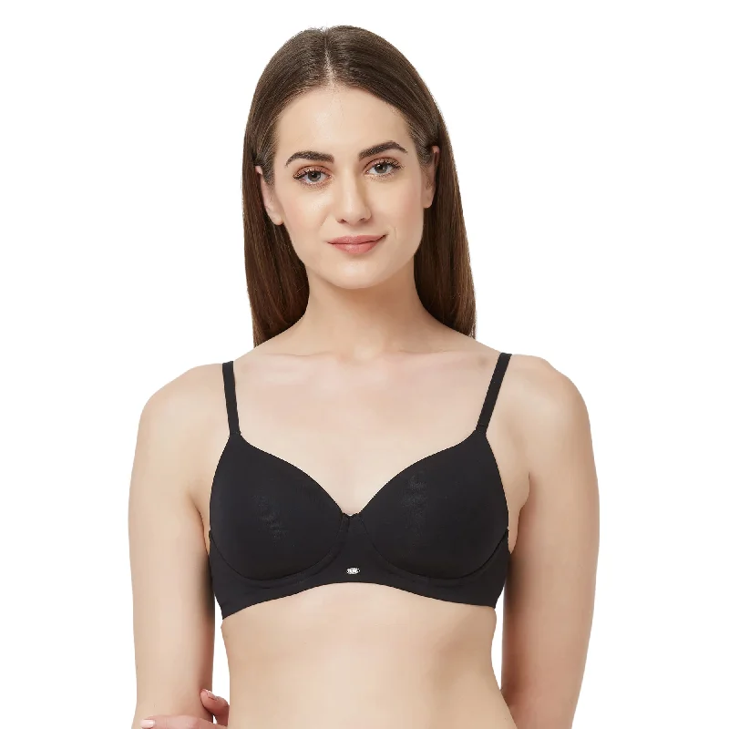 Semi/Medium Coverage Padded Non Wired T-shirt Bra-CB-123