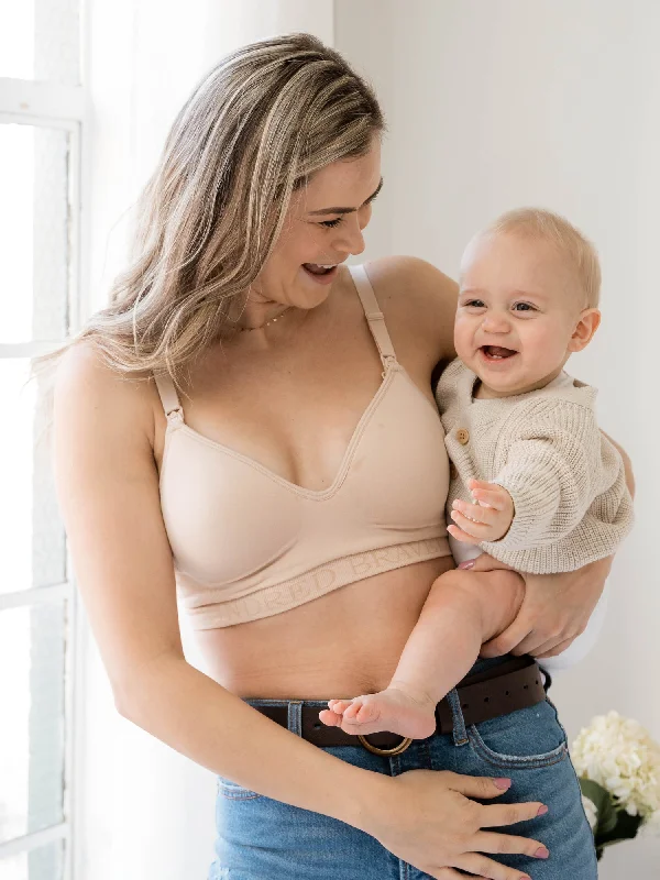 Signature Sublime® Contour Hands-Free Pumping & Nursing Bra | Beige