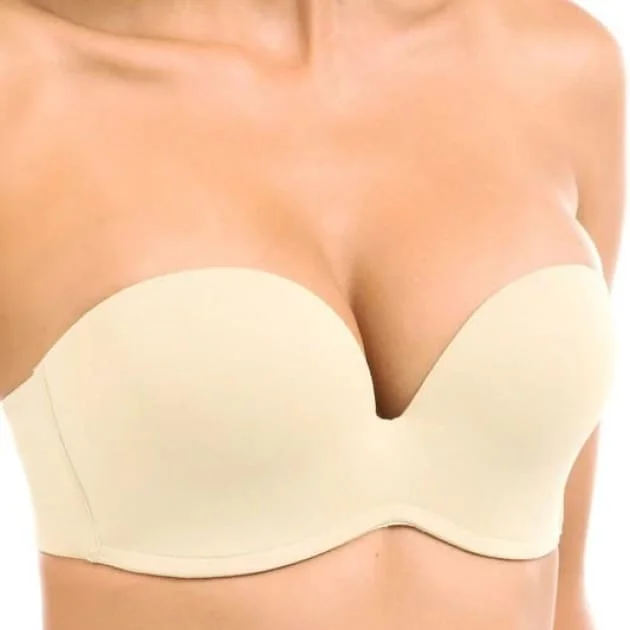 Silicone Strapless Seamless Lift Ivory Bra