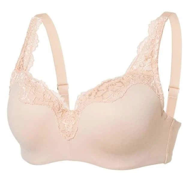 Smooth Lace Full Coverage T-Shirt Beige Bra