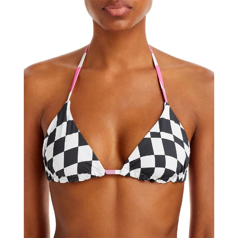 Solid & Striped Womens Iris Reversible Halter Bikini Swim Top