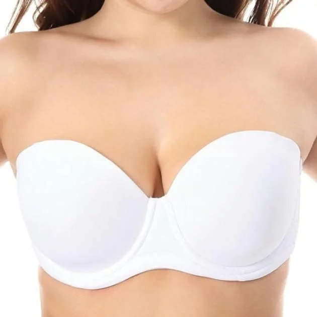 Strapless Contour White Underwire Bra