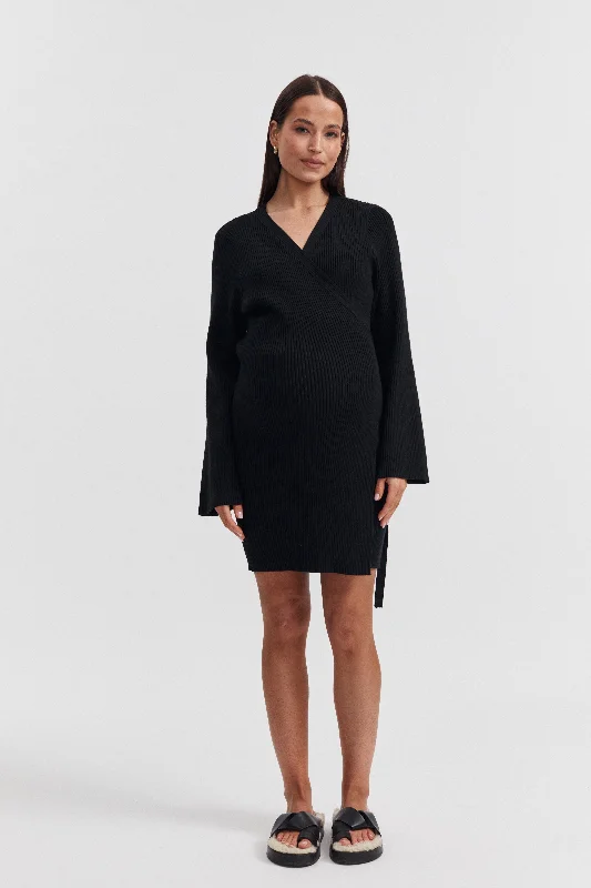 Grace Knit Wrap Dress