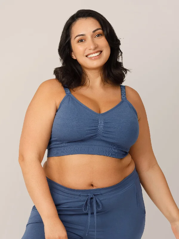 Sublime® Hands-Free Pumping & Nursing Bra | Slate Blue