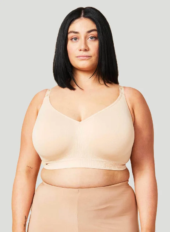 Sugar Candy: Sugar Candy Fuller Bust Seamless Everyday Comfort Bra Beige