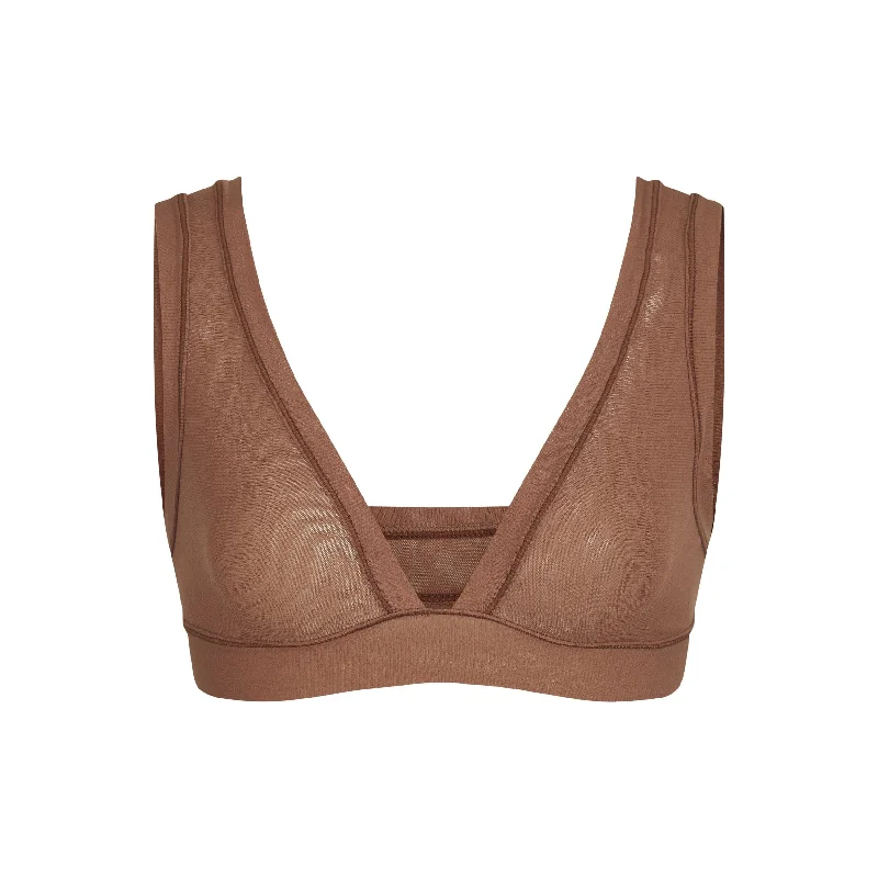 SUMMER MESH PLUNGE BRALETTE  | JASPER