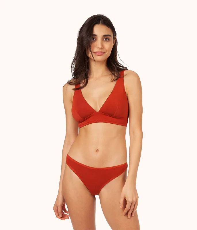 The All-Day Plunge Bralette: Burnt Orange