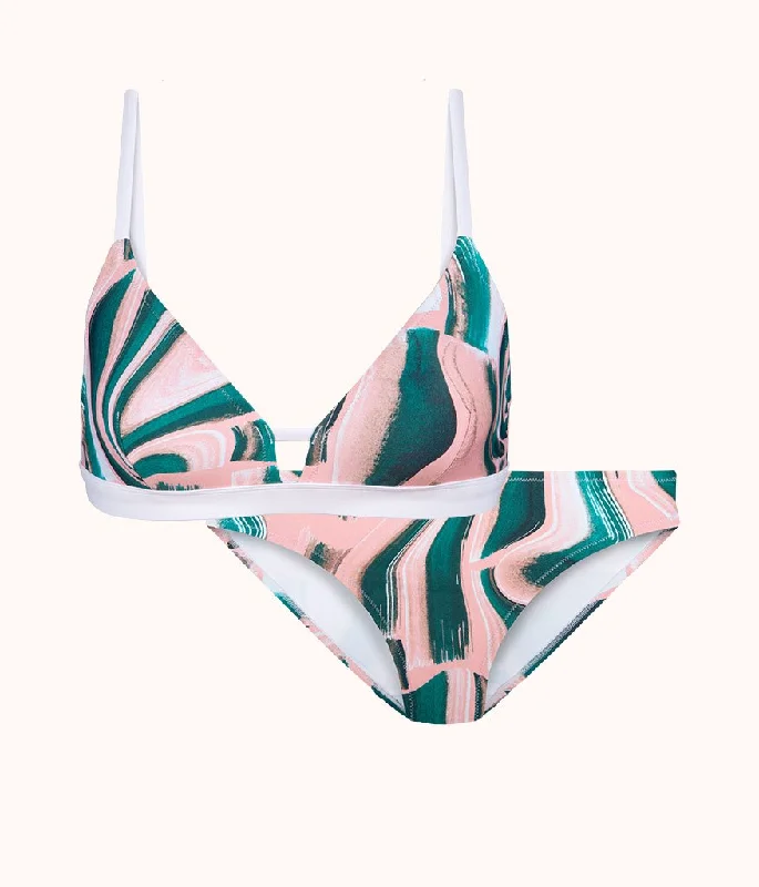 The Bralette & Bikini Swim Bundle - Print: Paint Brush