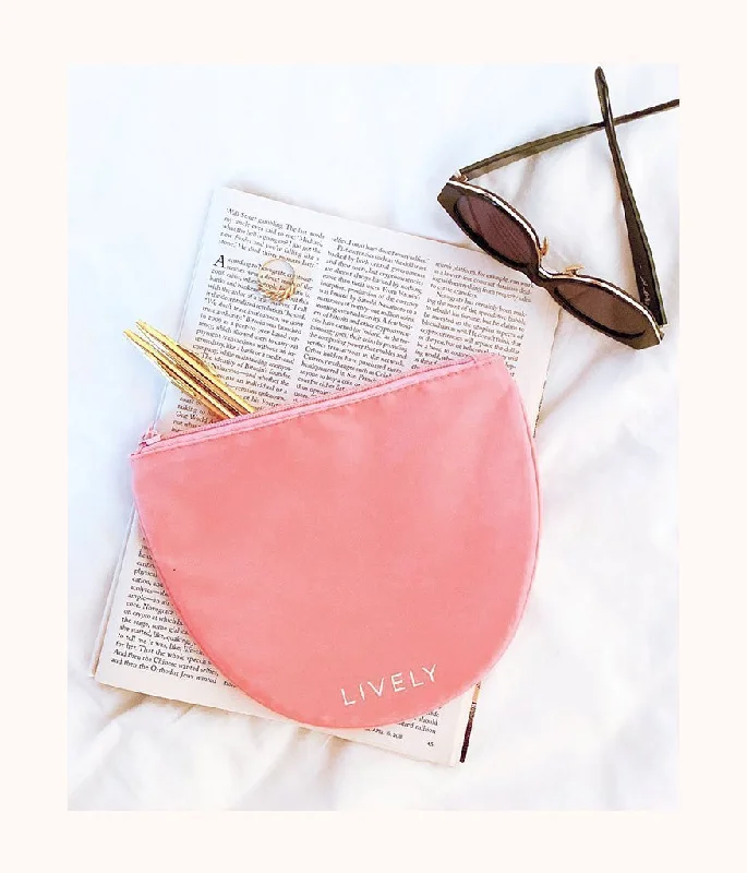 The Crescent Zip Pouch: Pink - GWP