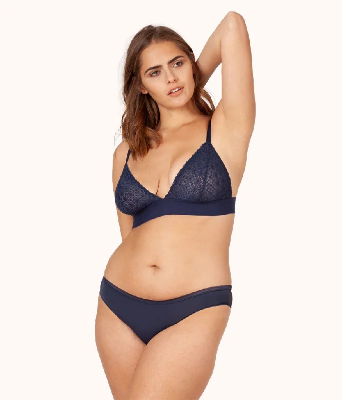 The Crochet Lace Bralette: Navy