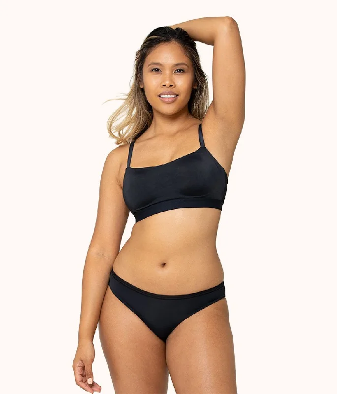 The Eco Straight Up Bralette: Jet Black