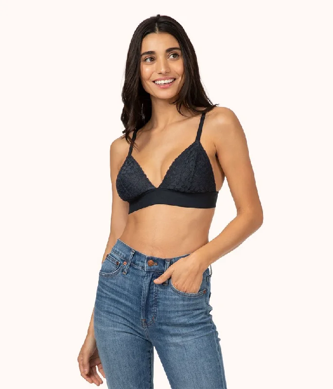 The Floral Lace Bralette: Night Sky