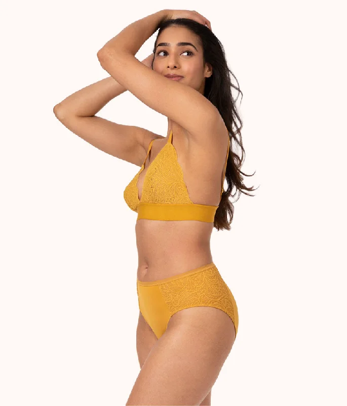 The Lace High Waist Bikini: Turmeric