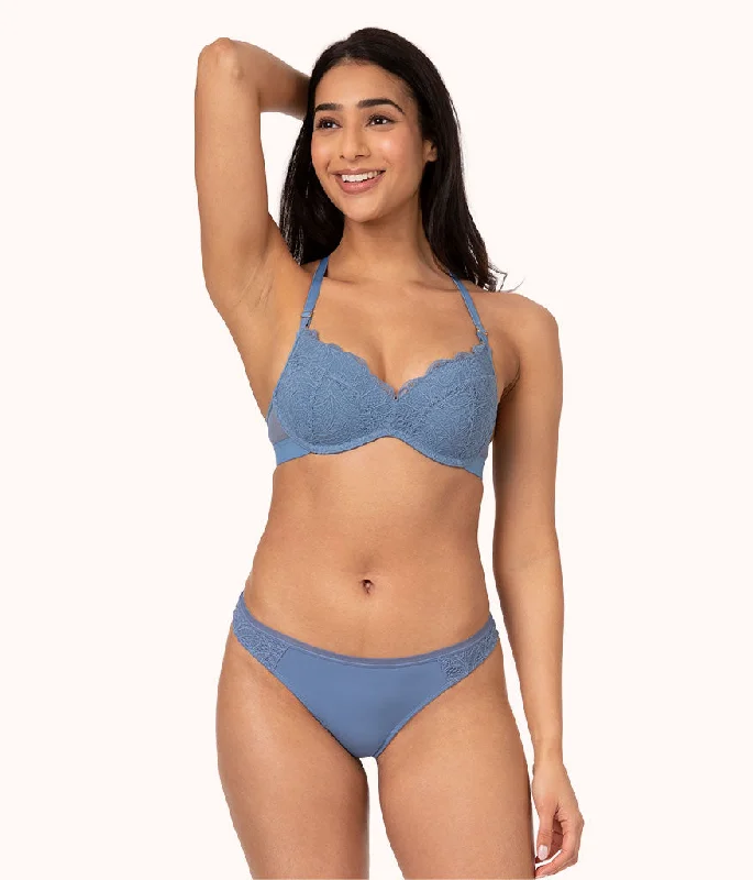 The Lace No-Wire Push-Up: Vintage Indigo