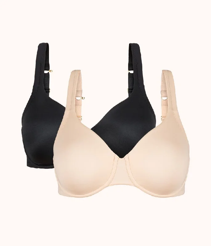 The Minimizer Bra Bundle: Jet Black/Toasted Almond