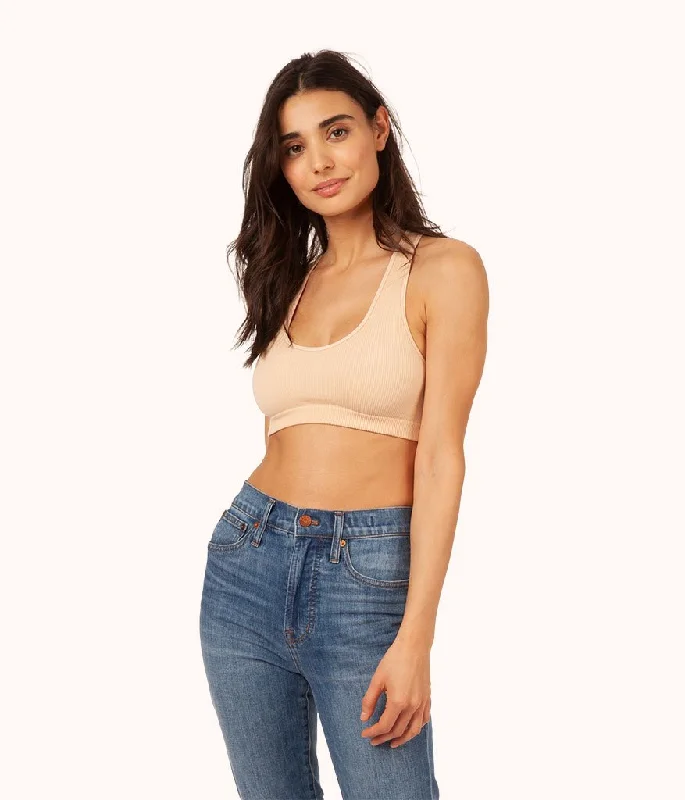 The Seamless Racerback Bralette: Toasted Almond