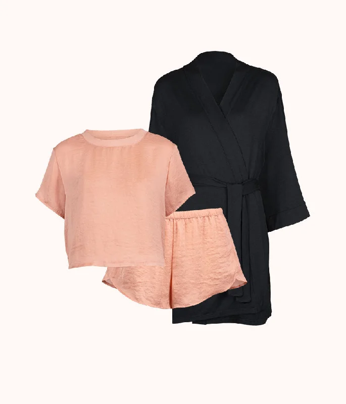 The Soft & Silky Lounge Kit: Shell Pink/Jet Black