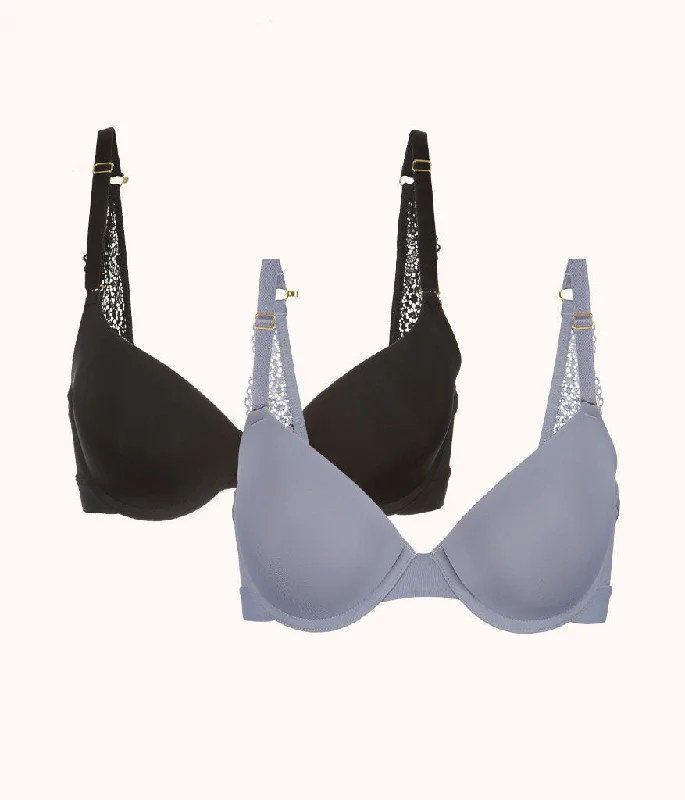 The T-Shirt Bra Bundle: Jet Black/Smoke