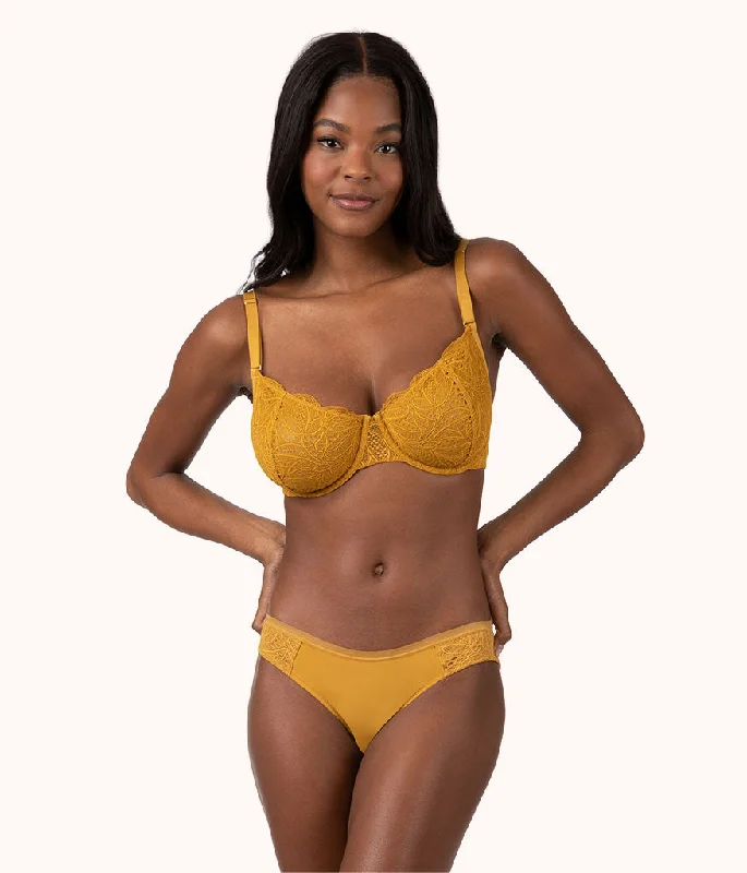 The Unlined Lace Bra: Turmeric