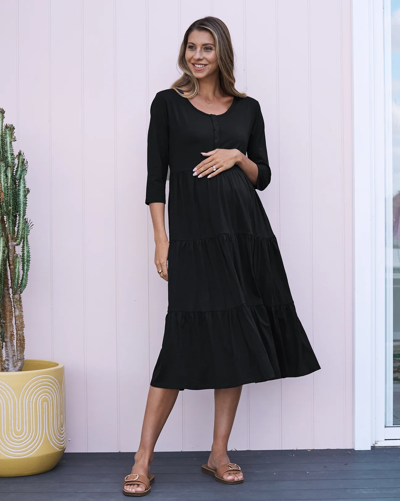 Tiered Midi Dress